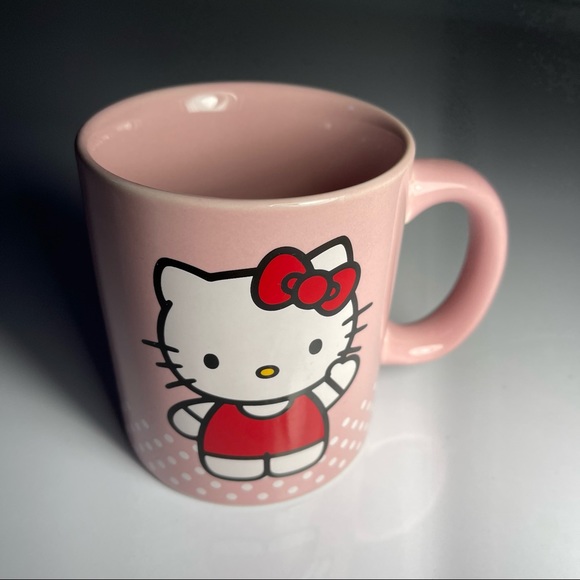 SOLD!!! Hello Kitty Mug for Coffee Tea Cute two-sided Sanrio Pink Drinkware - Picture 3 of 11